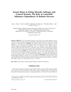 Sexual Abuse in Eating Disorder Subtypes and