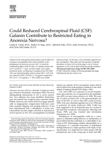 Could Reduced Cerebrospinal Fluid (CSF) Galanin Contribute to Restricted Eating in