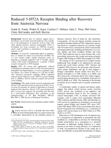 Reduced 5-HT2A Receptor Binding after Recovery from Anorexia Nervosa