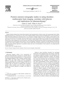 Positron emission tomography studies in eating disorders: