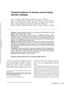 Temporal patterns of recovery across eating disorder subtypes