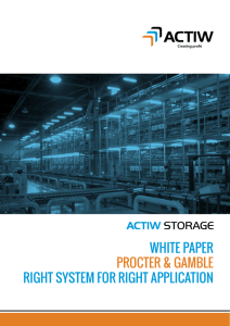 white paper riGht SyStem for riGht application procter &amp; Gamble Creating profit