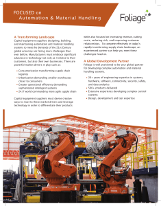 FOCUSED on Automation &amp; Material Handling  A Transforming Landscape