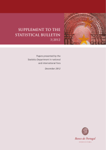 SUPPLEMENT TO THE STATISTICAL BULLETIN 3 Papers presented by the