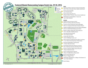 Featured Alumni Homecoming Campus Events Jan. 29-30, 2016 1