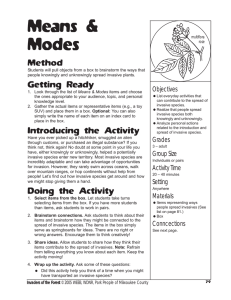 Means &amp; Modes Method