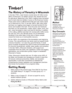 Timber! The History of Forestry in Wisconsin