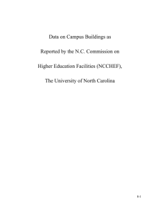 Data on Campus Buildings as Reported by the N.C. Commission on