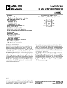 a Low Distortion 1.0 GHz Differential Amplifier AD8350