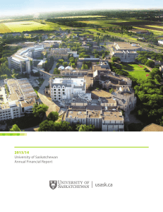 usask.ca 2013/14 University of Saskatchewan Annual Financial Report