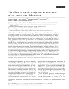 ﬀects on aquatic ecosystems: an assessment Fire e