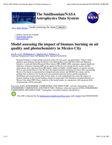 NASA ADS: Model assessing the impact of biomass burning on ...
