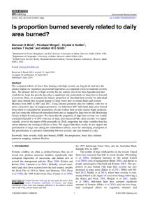 Is proportion burned severely related to daily area burned? Donovan S Birch ,