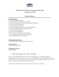CMS Internal Advisory Committee Meeting January 20, 2010 Meeting Minutes