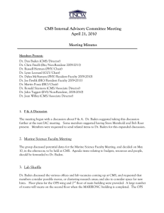 CMS Internal Advisory Committee Meeting April 21, 2010 Meeting Minutes