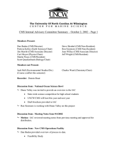 CMS Internal Advisory Committee Summary – October 2, 2002 –...