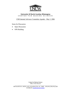 CMS Internal Advisory Committee Agenda – May 3, 2006 Open Discussion