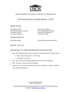 CMS Internal Advisory Committee Summary - 9/19/01