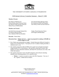 CMS Internal Advisory Committee Summary – March 27, 2002