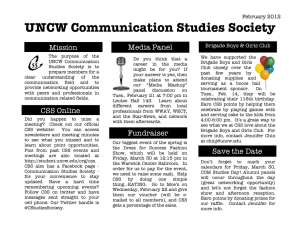 UNCW Communication Studies Society February 2012