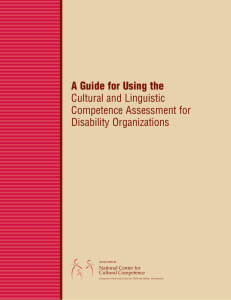 A Guide for Using the Cultural and Linguistic Competence Assessment for Disability Organizations
