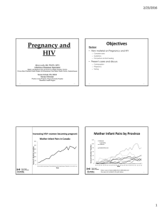 Pregnancy and  HIV Objectives 2/23/2016