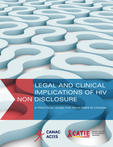 LEGAL AND CLINICAL IMPLICATIONS OF HIV NON DISCLOSURE