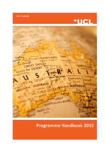 Programme Handbook 2015 UCL Australia