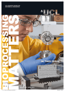 In THIS ISSUE Launch of EPSRC Centre Vision: The Year Ahead Upcoming Responsive