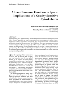 Altered Immune Function in Space: Implications of a Gravity Sensitive Cytoskeleton