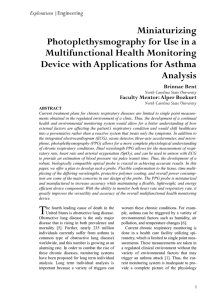 Miniaturizing Photoplethysmography for Use in a Multifunctional Health Monitoring