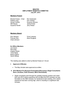 MINUTES EMPLOYMENT BENEFITS COMMITTEE July 25 , 2013