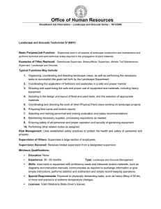 Office of Human Resources  S Landscape and Grounds Technician IV (0851)