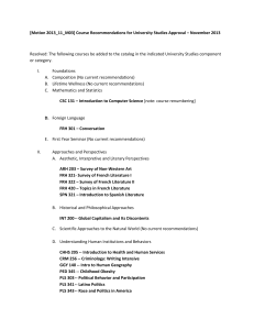 [Motion 2013_11_M03] Course Recommendations for University Studies Approval – November...  Resolved: The following courses be added to the catalog in...