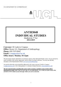 ANTH3048 INDIVIDUAL STUDIES  2014-2015