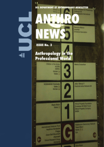 ANTHRO NEWS Anthropology in the Professional World