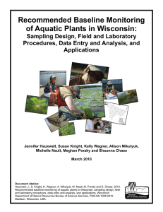 Recommended Baseline Monitoring of Aquatic Plants in Wisconsin: