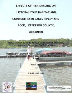 EFFECTS OF PIER SHADING ON  LITTORAL ZONE HABITAT AND