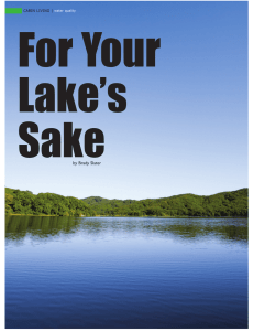 For Your Lake’s Sake by Brady Slater