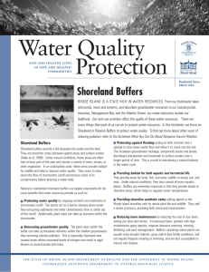 Water Quality Protection Shoreland Buffers