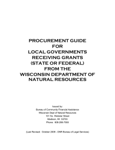 PROCUREMENT GUIDE FOR LOCAL GOVERNMENTS