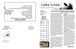 Lake Lines •  Lakes Groups Facing Behavior Change Challenge