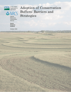 Adoption of Conservation Buffers: Barriers and Strategies United States