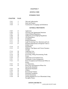 CHAPTER 17  ZONING CODE INTRODUCTION