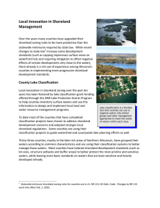 Local Innovation in Shoreland  Management   