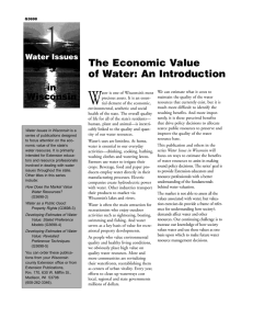 W The Economic Value of Water: An Introduction in