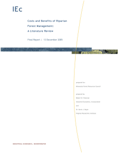 Costs and Benefits of Riparian Forest Management: A Literature Review