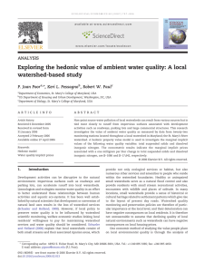 Exploring the hedonic value of ambient water quality: A local ANALYSIS