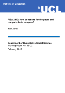 PISA 2012: How do results for the paper and