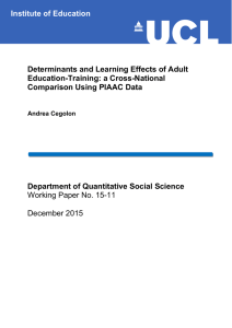 Determinants and Learning Effects of Adult Education-Training: a Cross-National